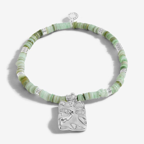 Summer Solstice - Green Shell Silver Bracelet
