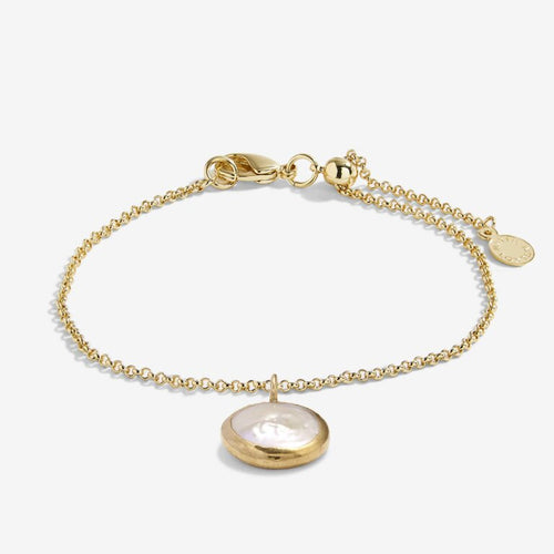 Summer Solstice - Coin Pearl Gold Bracelet