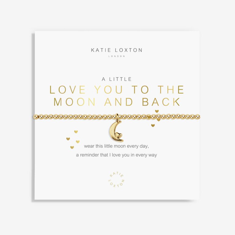 A Little 'Love You To The Moon And Back' Bracelet - Gold