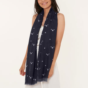 Wrapped Up in Love Boxed Scarf - One In A Million - Midnight Navy