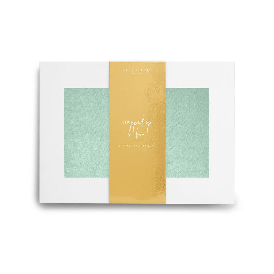 Wrapped Up in Love Boxed Silky Scarf - Mint