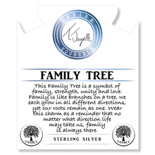 Load image into Gallery viewer, Larimar Stone Bracelet with Family Tree Sterling Silver Charm
