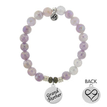 Load image into Gallery viewer, Mauve Jade Stone Bracelet with Grandmother Endless Love Sterling Silver CharmMauve Jade Stone Bracelet with Grandmother Endless Love Sterling Silver Charm
