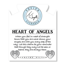 Load image into Gallery viewer, Mauve Jade Stone Bracelet with Heart of Angels Sterling Silver Charm
