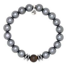 Load image into Gallery viewer, Men's Noble Stone Bracelet Collection - Terahertz with Bronzite Accent Beaded Bracelet
