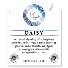 Load image into Gallery viewer, Moonstone Stone Bracelet with Daisy Sterling Silver Charm
