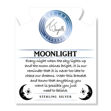 Load image into Gallery viewer, Moonstone Stone Bracelet with Moonlight Sterling Silver Charm
