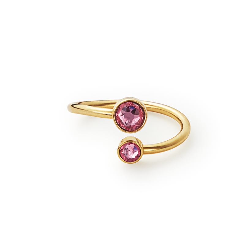 October Ring Wrap 14KT Gold with Swarovski Crystals