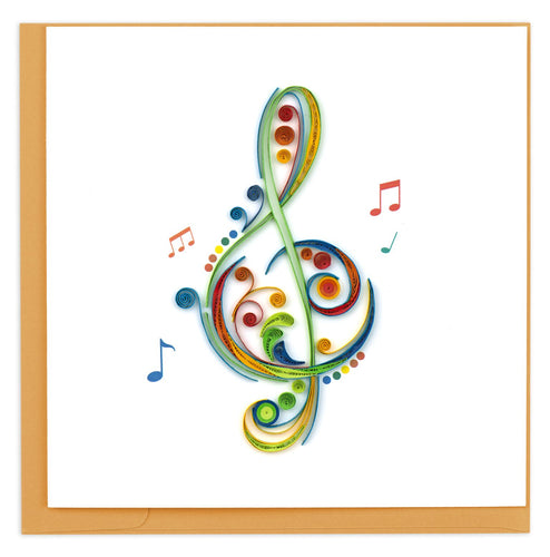 Quilled Treble Cleff Card