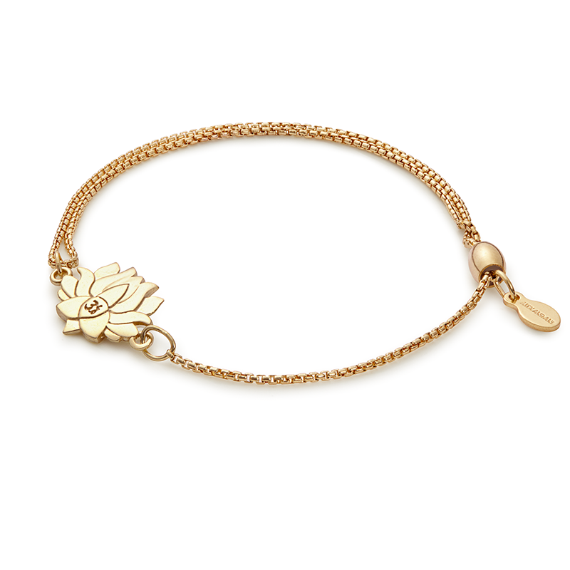 Alex and Ani Lotus Peace Petals Pull Chain Bracelet
