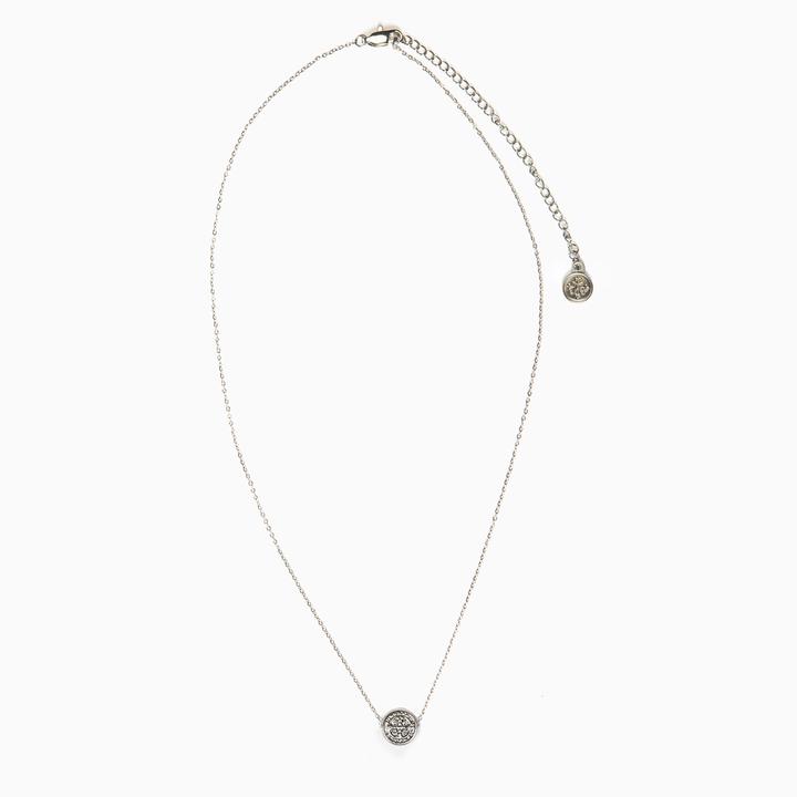 My Saint My Hero Benedictine Blessing Petite Necklace Silver