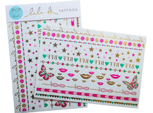 Load image into Gallery viewer, Lulu DK Pop Tats Temporary Tattoos - XOXO
