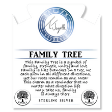 Load image into Gallery viewer, Sardonyx Stone Bracelet with Family Tree Circle Sterling Silver Charm
