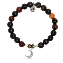 Load image into Gallery viewer, Sardonyx Stone Bracelet with Friendship Stars Sterling Silver Charm
