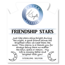 Load image into Gallery viewer, Sardonyx Stone Bracelet with Friendship Stars Sterling Silver Charm
