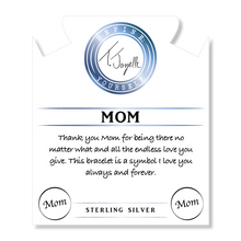 Load image into Gallery viewer, Storm Agate Stone Bracelet with Mom Endless Love Sterling Silver Charm
