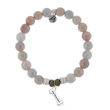 Load image into Gallery viewer, Sunstone Stone Bracelet with Fur Ever Love Sterling Silver Charm
