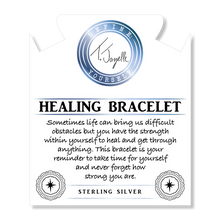 Load image into Gallery viewer, Sunstone Stone Bracelet with Healing Sterling Silver Charm
