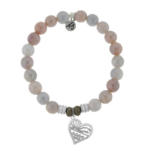 Sunstone Stone Bracelet with Seas the Day Sterling Silver Charm