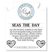 Load image into Gallery viewer, Sunstone Stone Bracelet with Seas the Day Sterling Silver Charm
