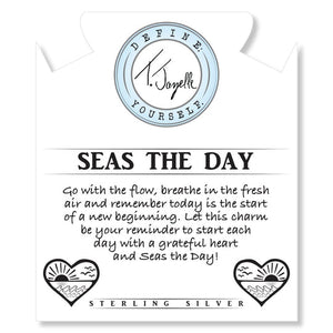 Sunstone Stone Bracelet with Seas the Day Sterling Silver Charm