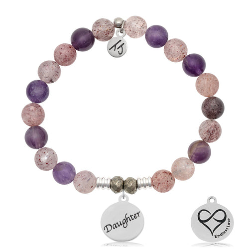 Super Seven Stone Bracelet with Daughter Endless Love Sterling Silver Charm