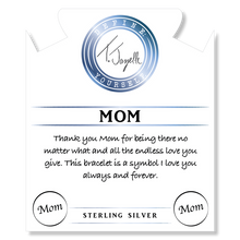 Load image into Gallery viewer, Super Seven Stone Bracelet with Mom Endless Love Sterling Silver Charm
