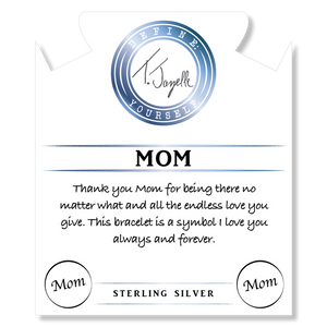 Super Seven Stone Bracelet with Mom Endless Love Sterling Silver Charm