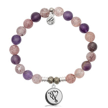 Load image into Gallery viewer, Super Seven Stone Bracelet with Nurse Sterling Silver Charm
