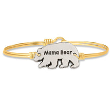 Load image into Gallery viewer, Luca+ Danni Mama Bear Bangle Bracelet - Petite/Brass Tone
