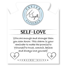 Load image into Gallery viewer, Indigo Tiger&#39;s Eye Stone Bracelet with Self Love Sterling Silver Charm
