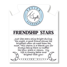 Load image into Gallery viewer, White Agate Stone Bracelet with Friendship Stars Sterling Silver Charm
