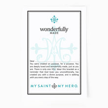 Load image into Gallery viewer, Family Virtues Wonderfully Made Purpose Bracelet - Silver Cross
