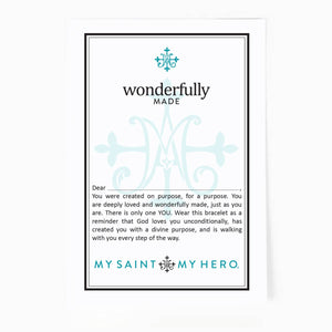 Family Virtues Wonderfully Made Purpose Bracelet - Silver Cross